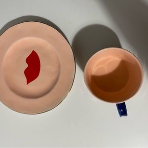 Anthropologie small mug and plate, gently used